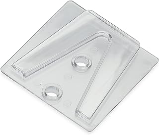 Holiday Lighting Outlet Parapet Clip, Flat Surface Clip to Be Used with Shingle Tab for Christmas Lights, Glue or Screw to Surface, Pack of 25