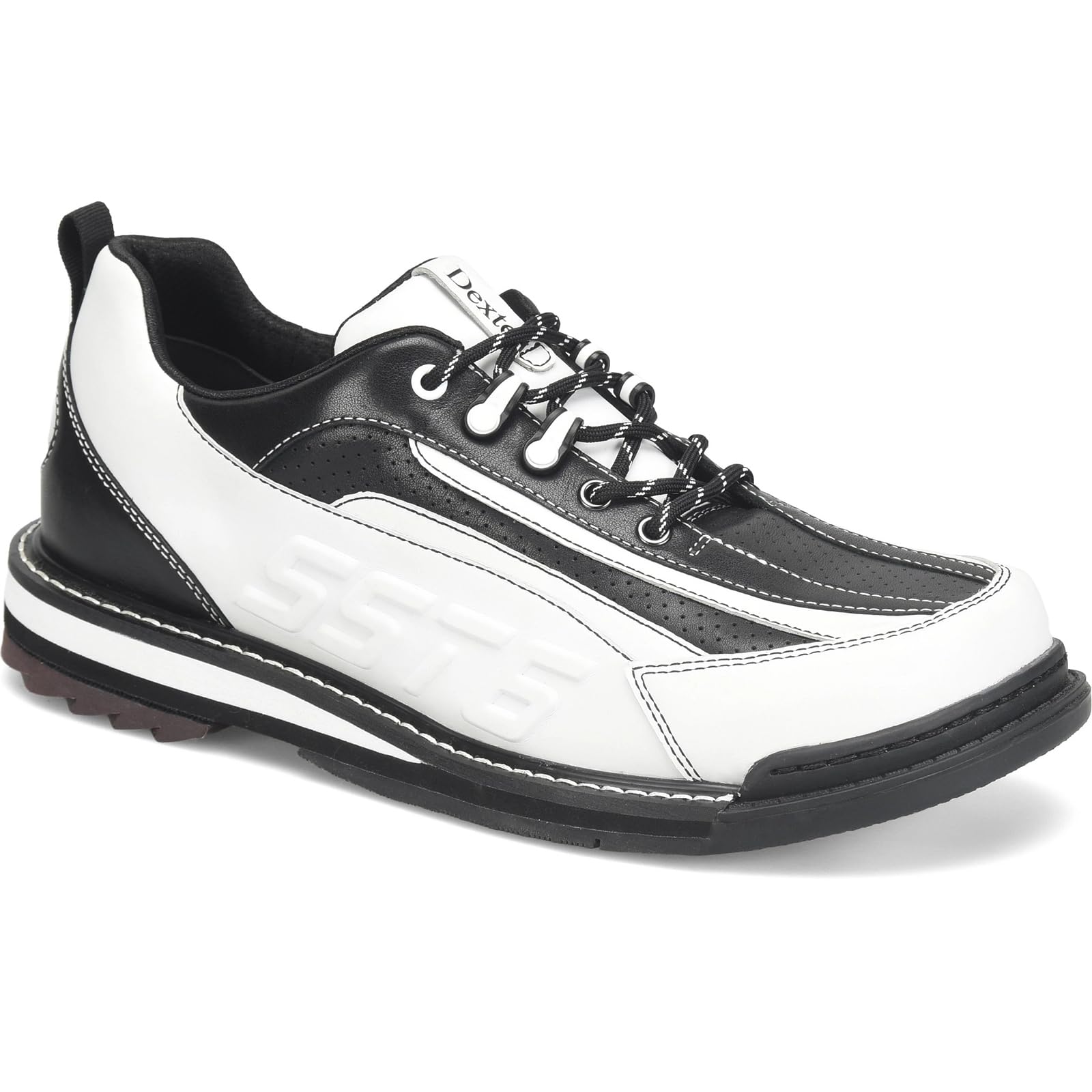 Dexter Men's SST 6 Hybrid LE Right Handed Bowling Shoes White/Black - Available in Medium and Wide Width - Interchangeable Slide Sole - for Right Handed Bowlers Only