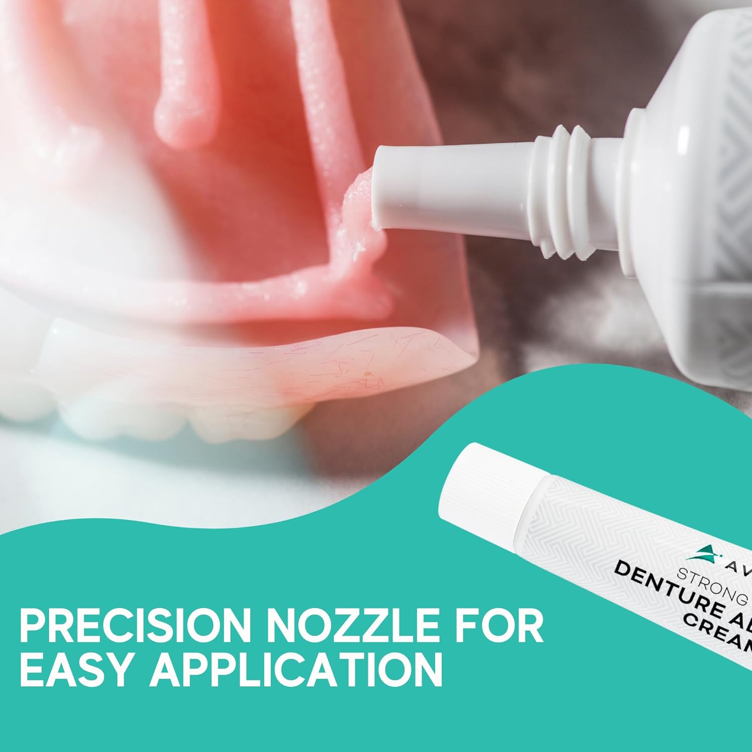 Avistar Extra Strong Denture Adhesive Cream (3 Pack, 4.2 Fl Oz) and Retainer Cleaning Tablets (150 Mint Flavor, 5 Months Supply)