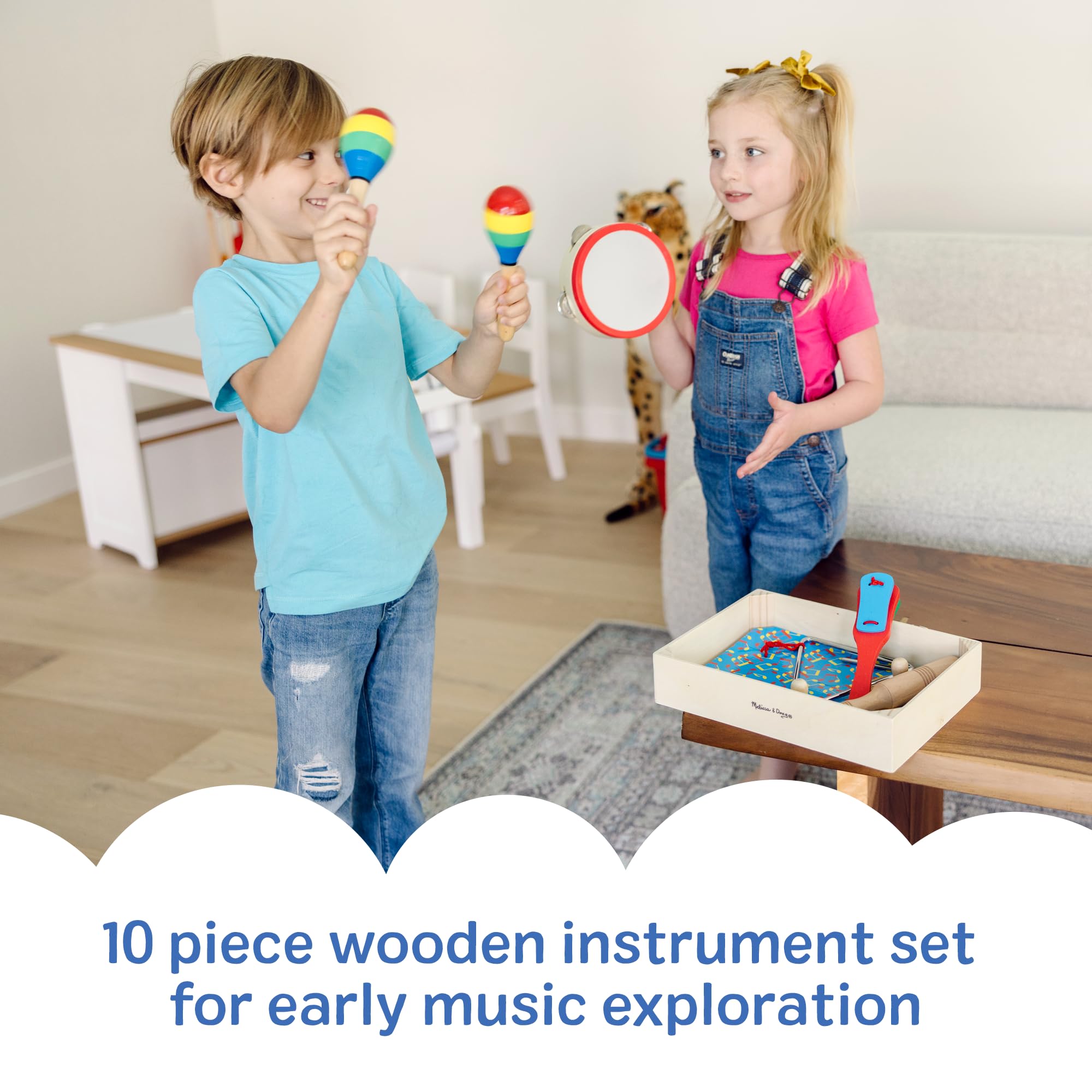 Melissa & Doug Banda en una Caja, Instrumentos Musicales, Juguetes Musicales para niños, 3+, Regalo para niño o niña