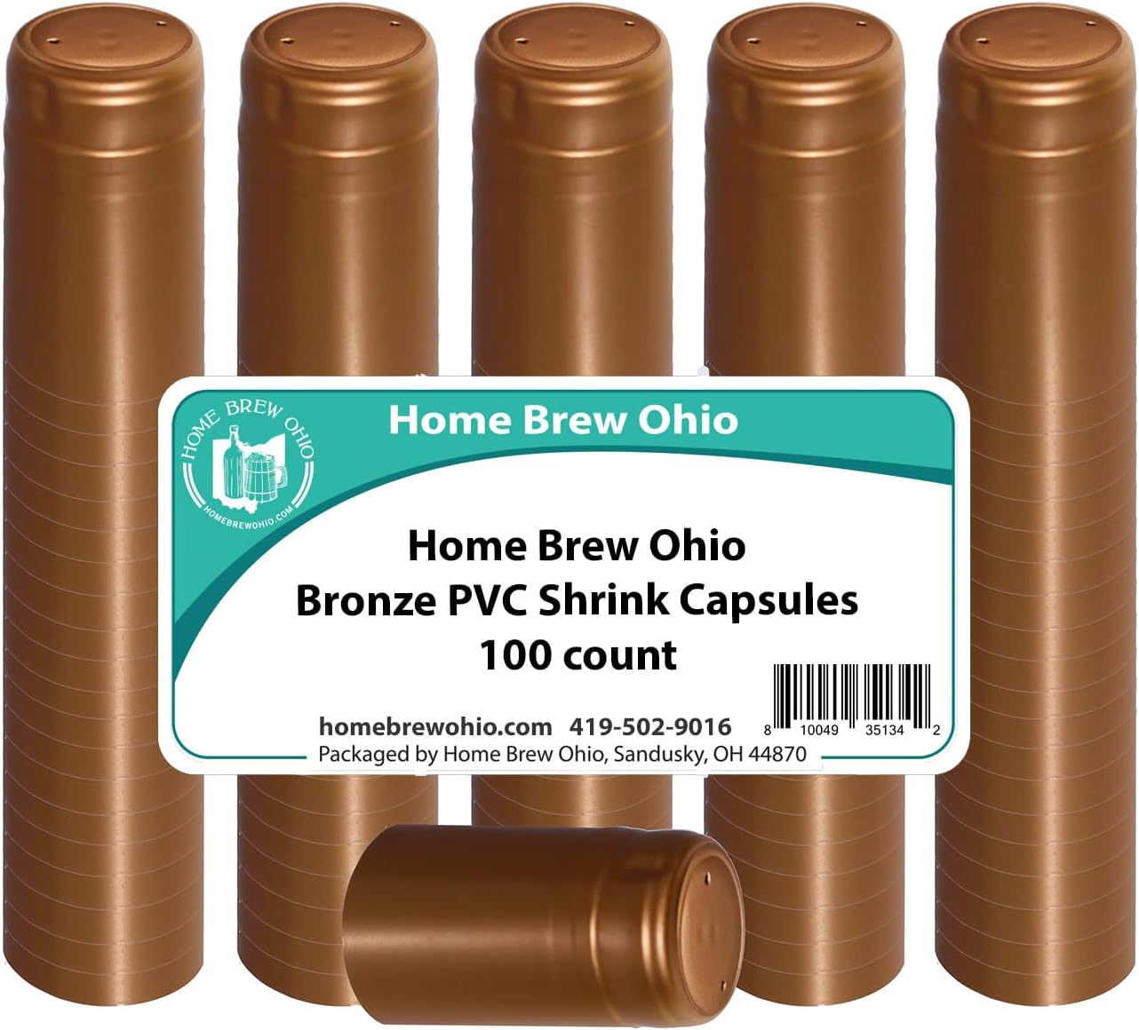 Bronze PVC Shrink Capsules-500 Count
