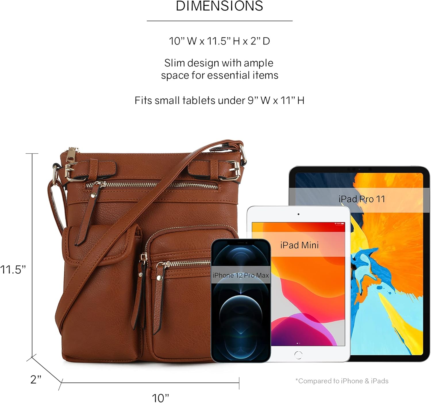 SG SUGU Katie Lightweight Medium Crossbody Bag Shoulder Bag with Multi Pocket for Women - Image 5