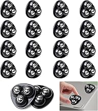 16 Pieces Furniture Casters Small Mini Wheels for Household Appliances, Self-Adhesive Wheels for Moving Furniture for Kitchen Appliances with 360° Rotation (Black, Steel Balls)
