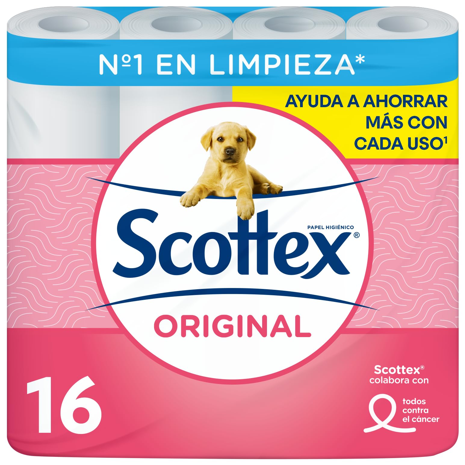 Scottex Original – Toilet Paper, 16 Rolls