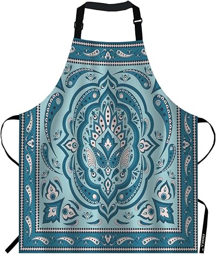 EKOBLA Delantales bohemios con diseño floral de cachemira india, Multi-a150