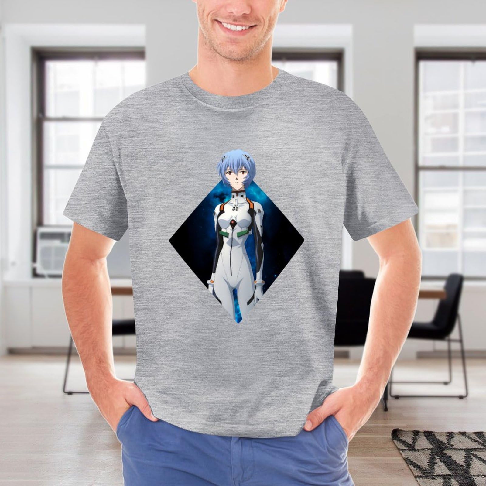 Tシャツ メンズ 新世紀エヴァンゲリオン 綾波レイ 半袖
