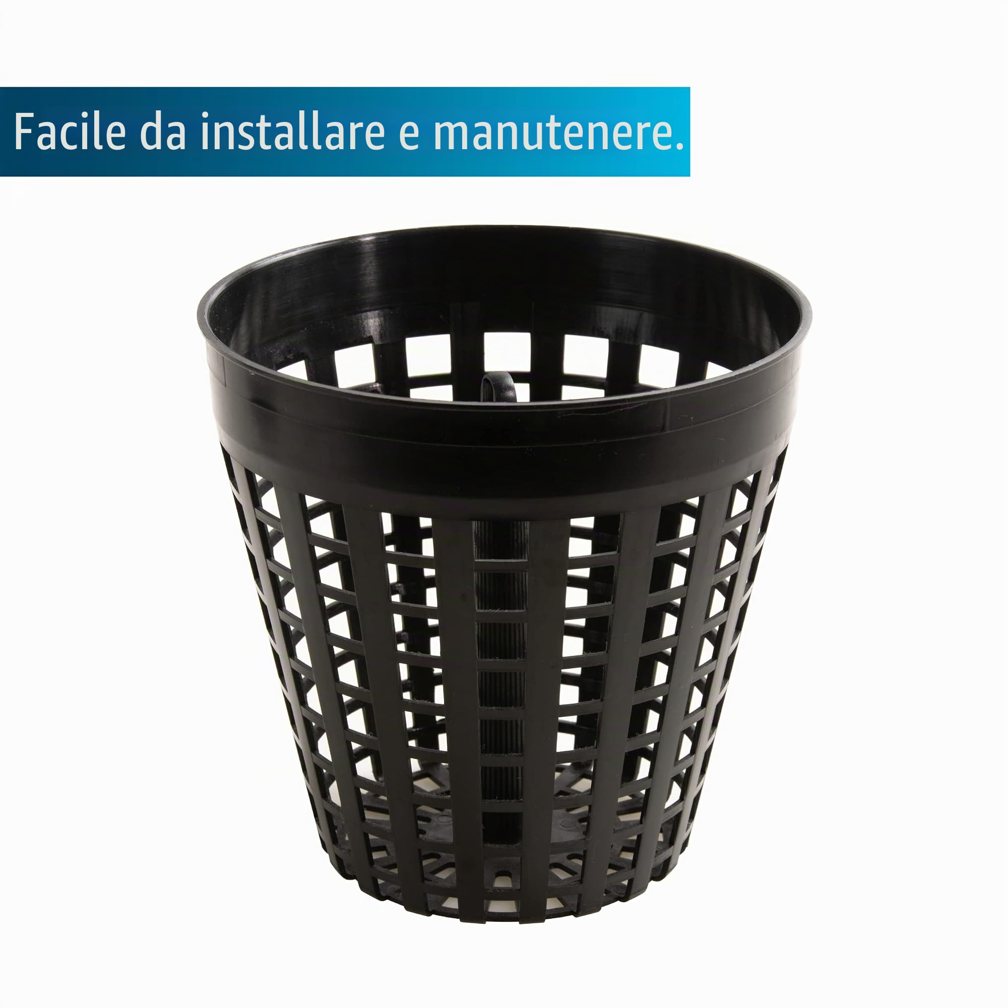 AQUAFORTE Skimmer Galleggiante, Nero, 30 x 35 x 34 cm