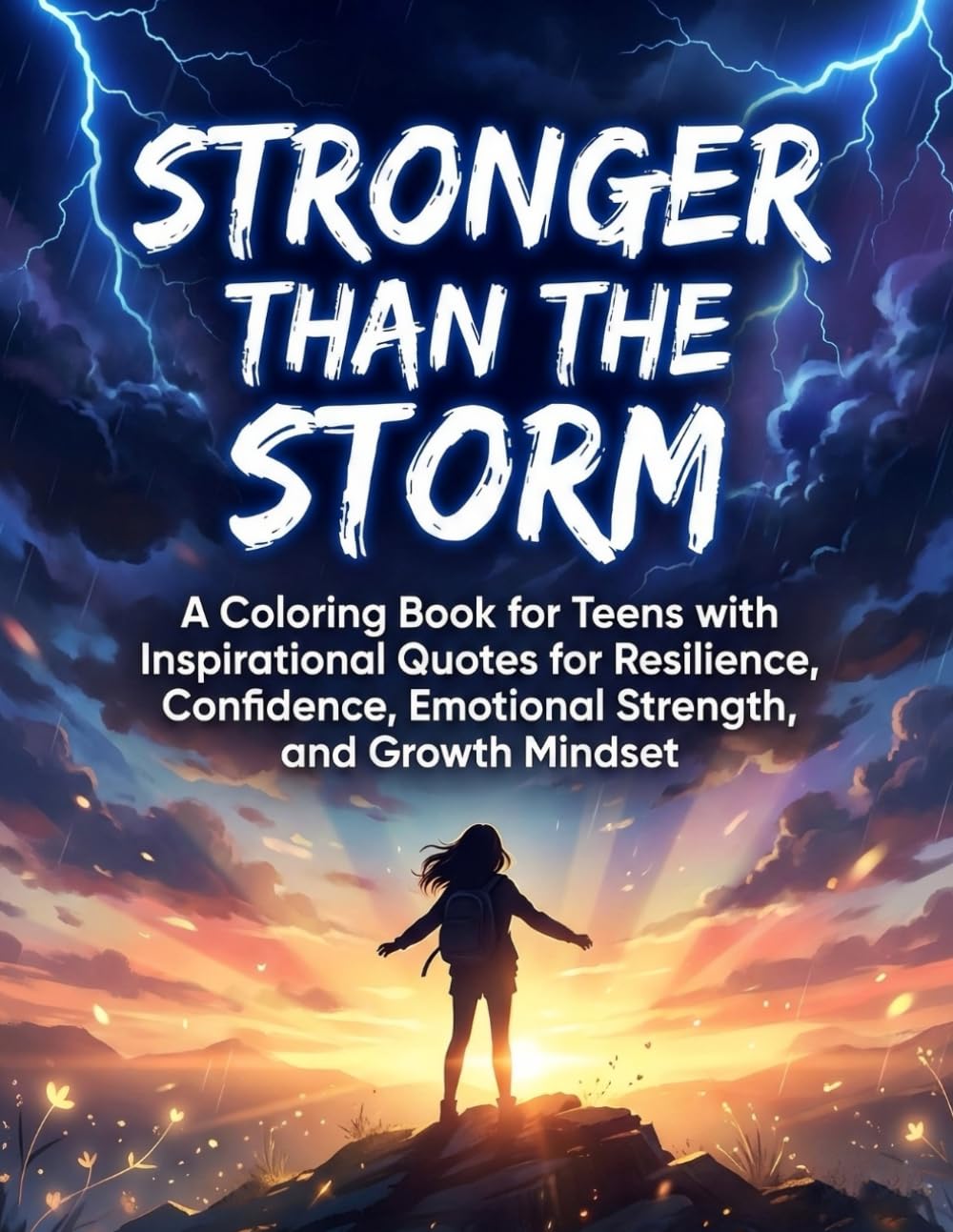 Stronger Than the Storm: A Coloring Book for Teens with Inspirational Quotes for Resilience, Confidence, Emotional Strength, and Growth Mindset