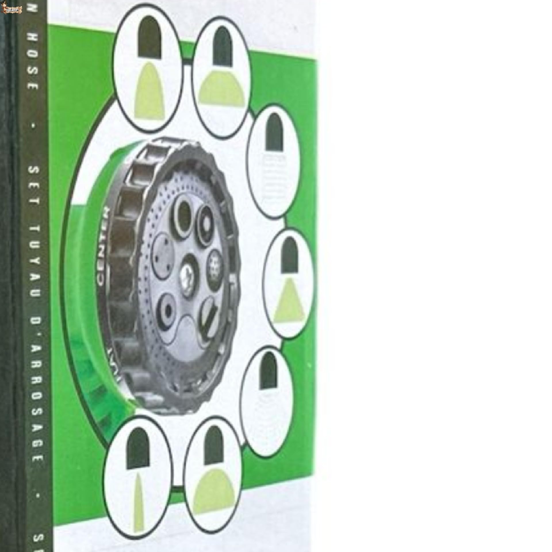 BricoLoco.com Rozszerzalny wąż do nawadniania ogrodowego. Wielofunkcyjny pistolet do podlewania 7 dysz. Automatyczne zwijanie szybkie połączenie (Spirala 10 mts, 2)