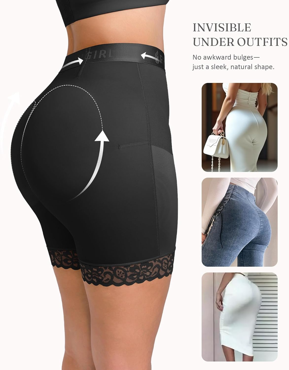 FeelinGirl Shapewear for Women Tummy Control Shorts Butt Lifting Faja Mid-waist Body Shaper with Hook Zipper Closure - Image 4