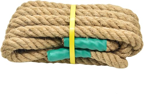 Miniatura 3 de Cuerda de yute natural de yute manila, cuerda de cáñamo náutica, cuerda trenzada natural gruesa y resistente para manualidades, agrupación, ancla,