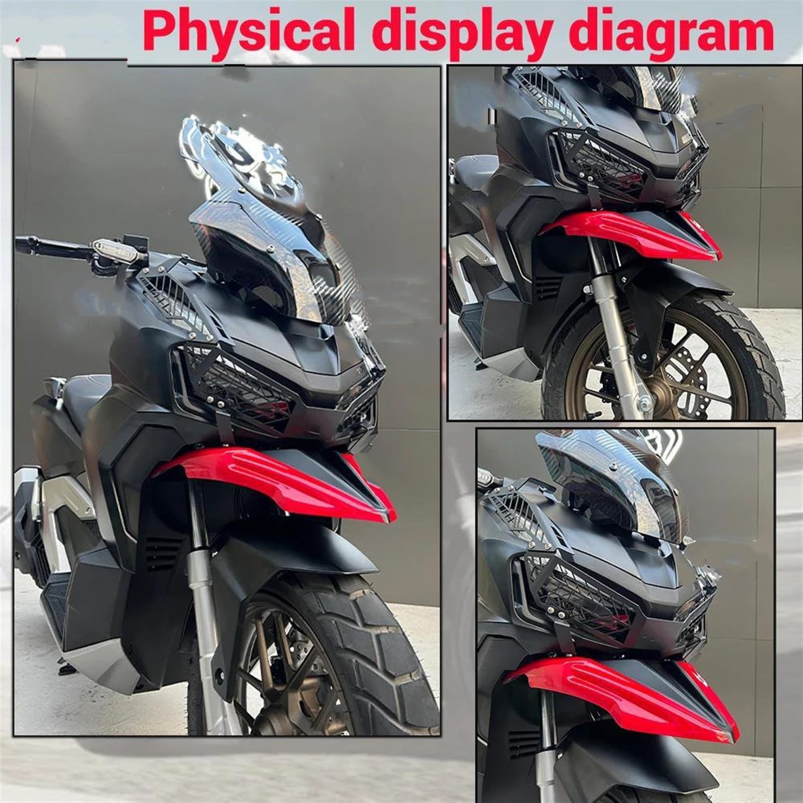 Accessori Moto Parafango Anteriore Becco Cowl Guard Per ADV160 ADV 160 2022-2023 Estensione Copertura Ruota Carena(2)
