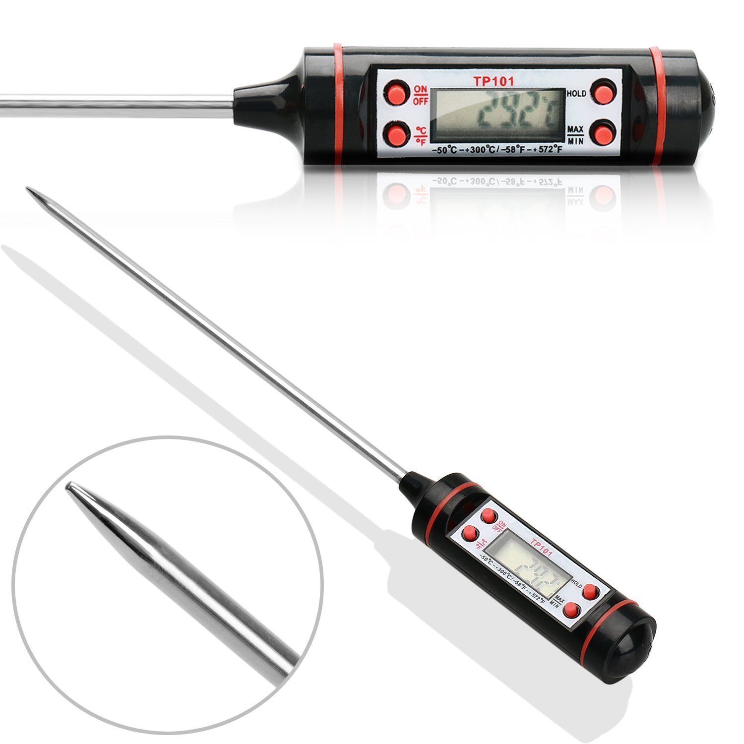 MCP Digital Instant Read Stainless Steel Cooking Thermometer
