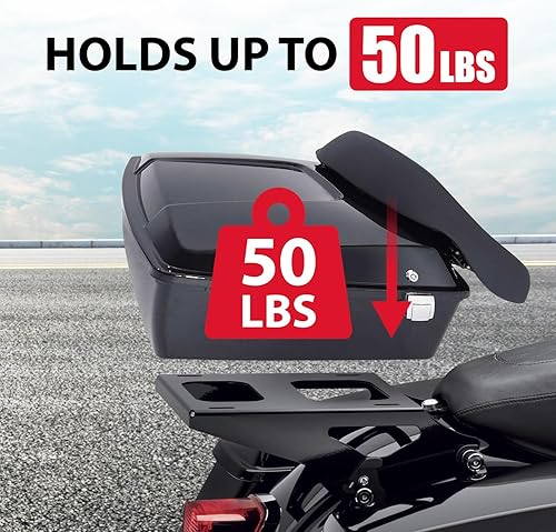 Miniatura 3 de Portaequipajes desmontable, compatible con Harley Davidson Touring Street Glide/Electra Glide/Road Glide/Road King 2014-2021, negro