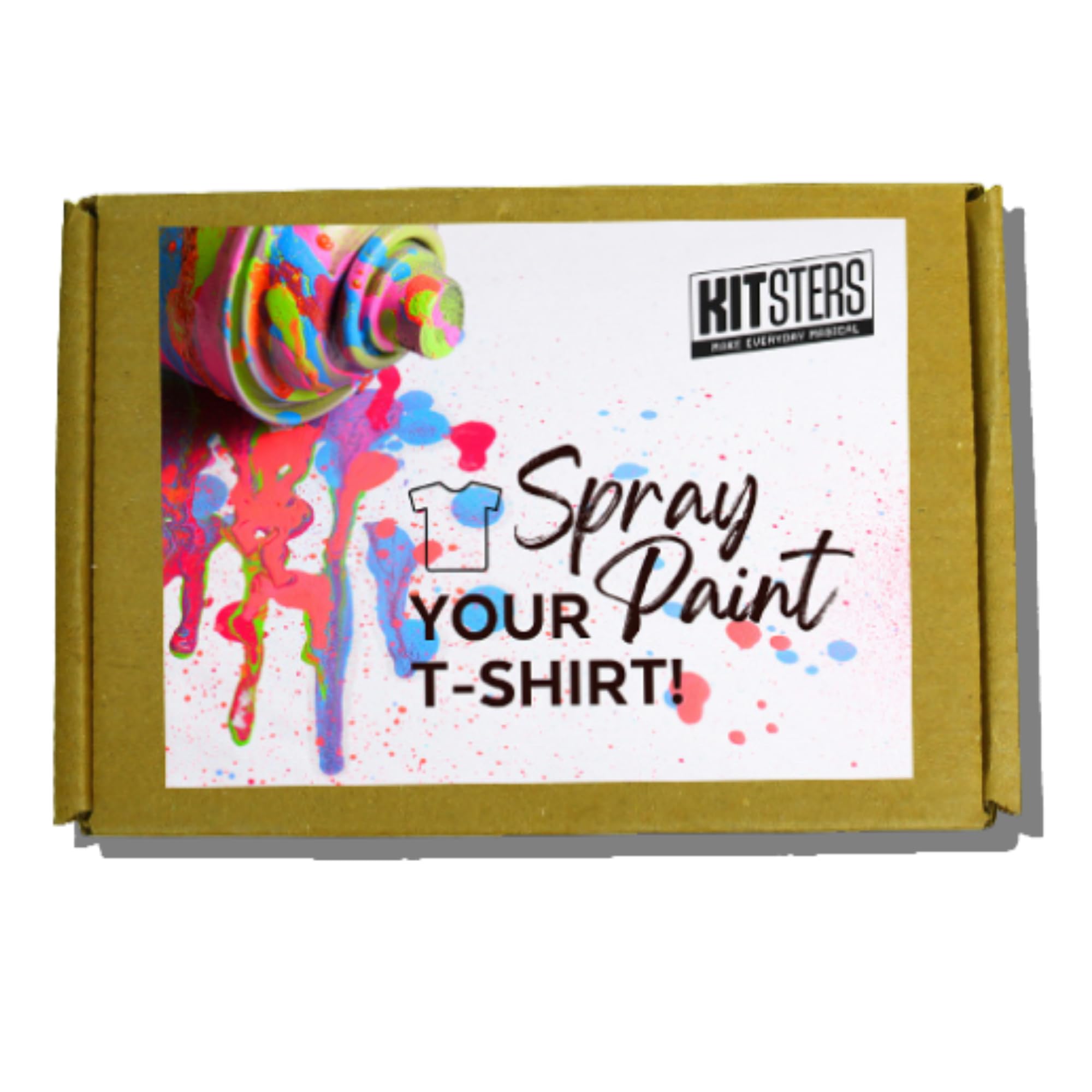 Kitsters DIY T-Shirt Spray Painting Kit | Tie & Dye -Spray Paints-Rubber Bands | Birthday Gifting - Art & Craft | Fun Activity for Kids & Adults | Detailed Video Workshop Included| (XS - Adults) (B0CV17MQ5M) Amazon Price History, Amazon Price Tracker