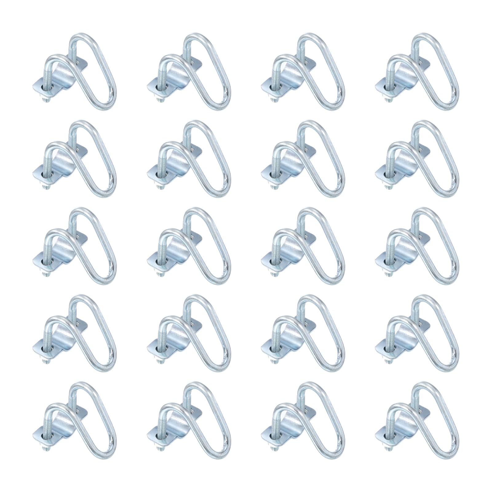 QUARKZMAN Incrociato - Connettore Verticale Tubo Molla, 20pz Fit 3/4" (20mm) a 3/4" (20mm) Crossover Fibbia Acciaio Croce Tubo Morsetto per Serra Tendone Cornice