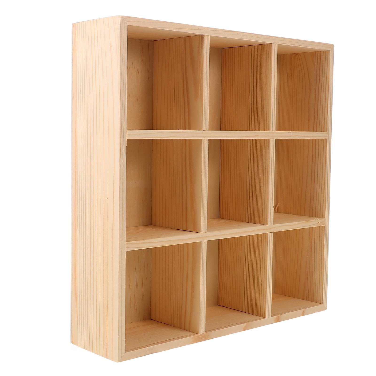 Healeved Organisateur de Sachets de Thé Beige 9 Compartiments, en Bois