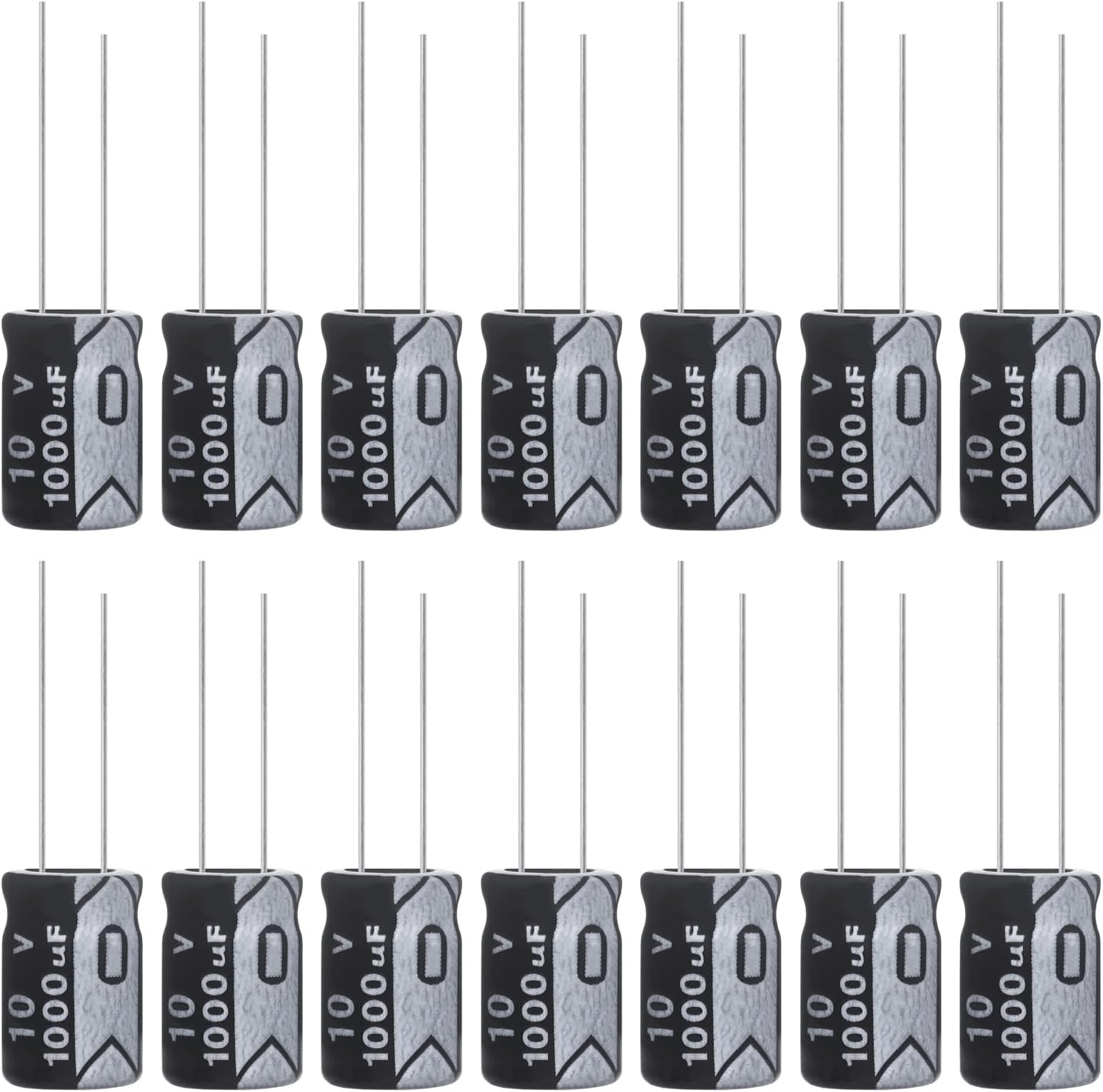 1000uF 10V 8x12mm Electrolytic Capacitor 1000 UF MFD 10 Volt 0.32x0.47in Aluminum Capacitors (Pack of 15)