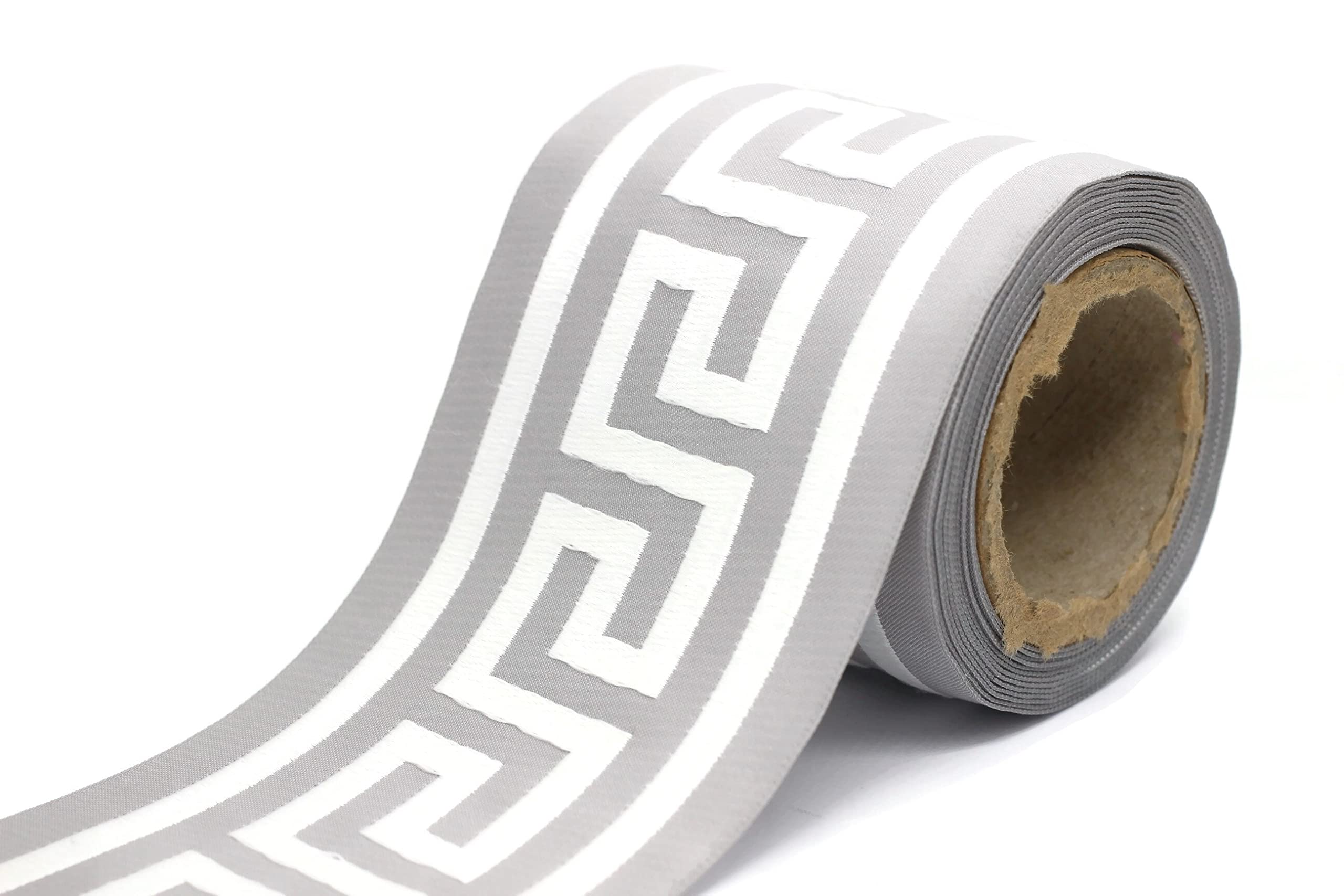 Jacquard Drapery Ribbon Greek Key Drapery Trim - Elegant Jacquard Ribbon For Curtains & DIY Crafts Drapery Trim Ribbon 10 thumbnail image