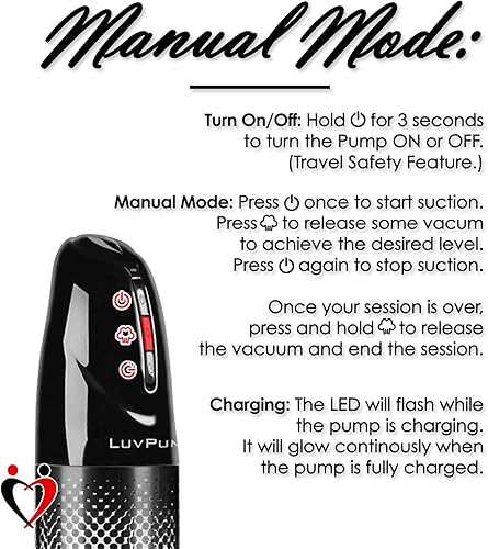 Miniatura 3 de LeLuv Bomba de vacío masculina iPump programable automática negra que registra tu nivel de vacío con cilindro transparente de 9 pulgadas de longitud