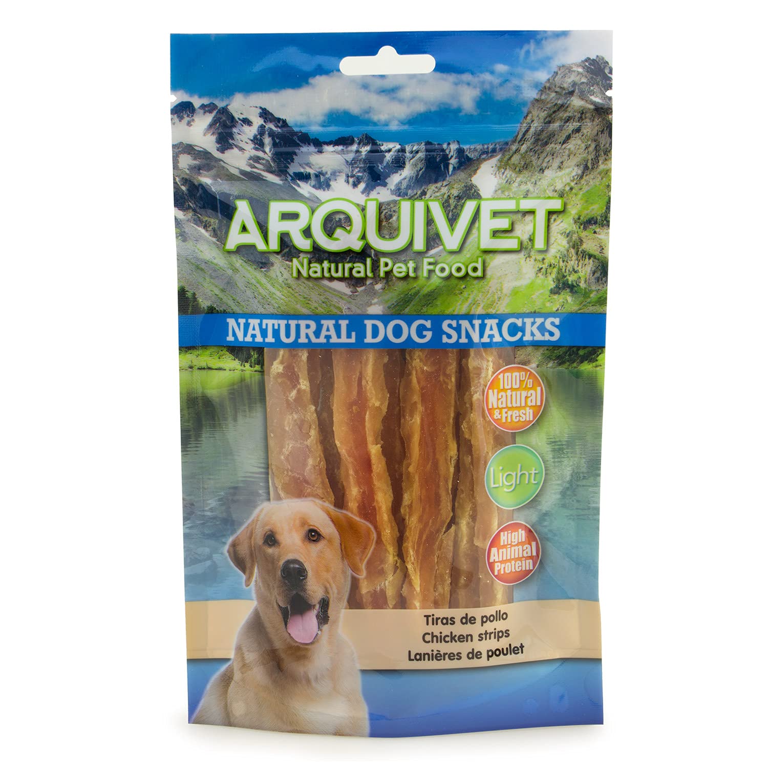 Arquivet Lot de 12 unités, Bandes de Poulet 100 g - Natural Dog Snacks - 100% Naturel - friandises, friandises pour Chiens - Produit Light - Très Riche en nutriments