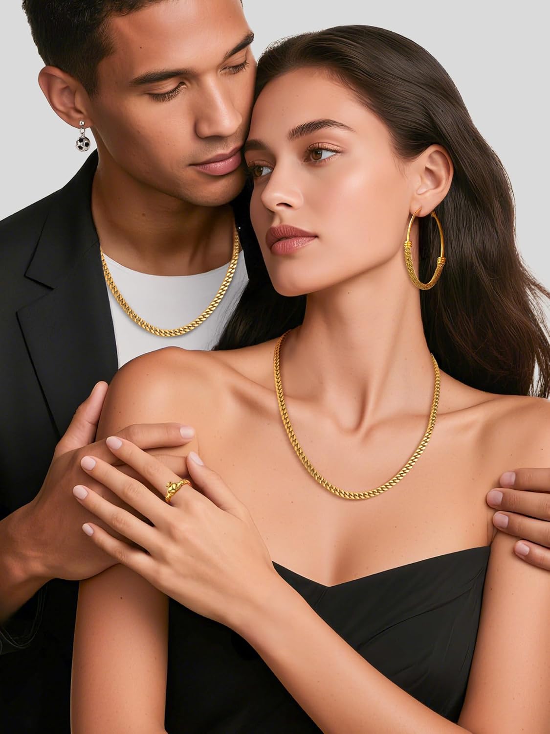 PROSTEEL Chunky Cuban Link Curb Chain Necklace for Women Men, Stainless Steel Choker Thick Trendy Statement Hip Hop Miami Cuban Chain Jewelry Gifts Unisex Size,5/12/14mm Widths,18"/20" - Image 3