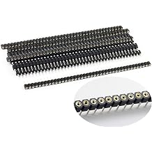 10pcs Female Round Pin Header 1x40 Pins Single Row Straight Needle 2.54 mm Gold Plated in Hole ROHS