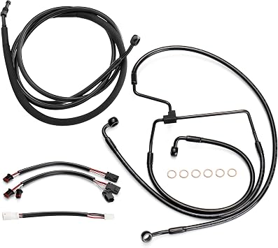 2017-2020 Touring Extended 16" Handlebar Cables Set NO ABS, Black