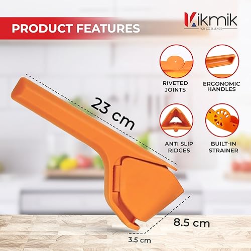 Miniatura 4 de Exprimidor de limón - 2 exprimidores de frutas manual plegables Citrusease jugo sin esfuerzo con diseño ergonómico que ahorra espacio, apriete a