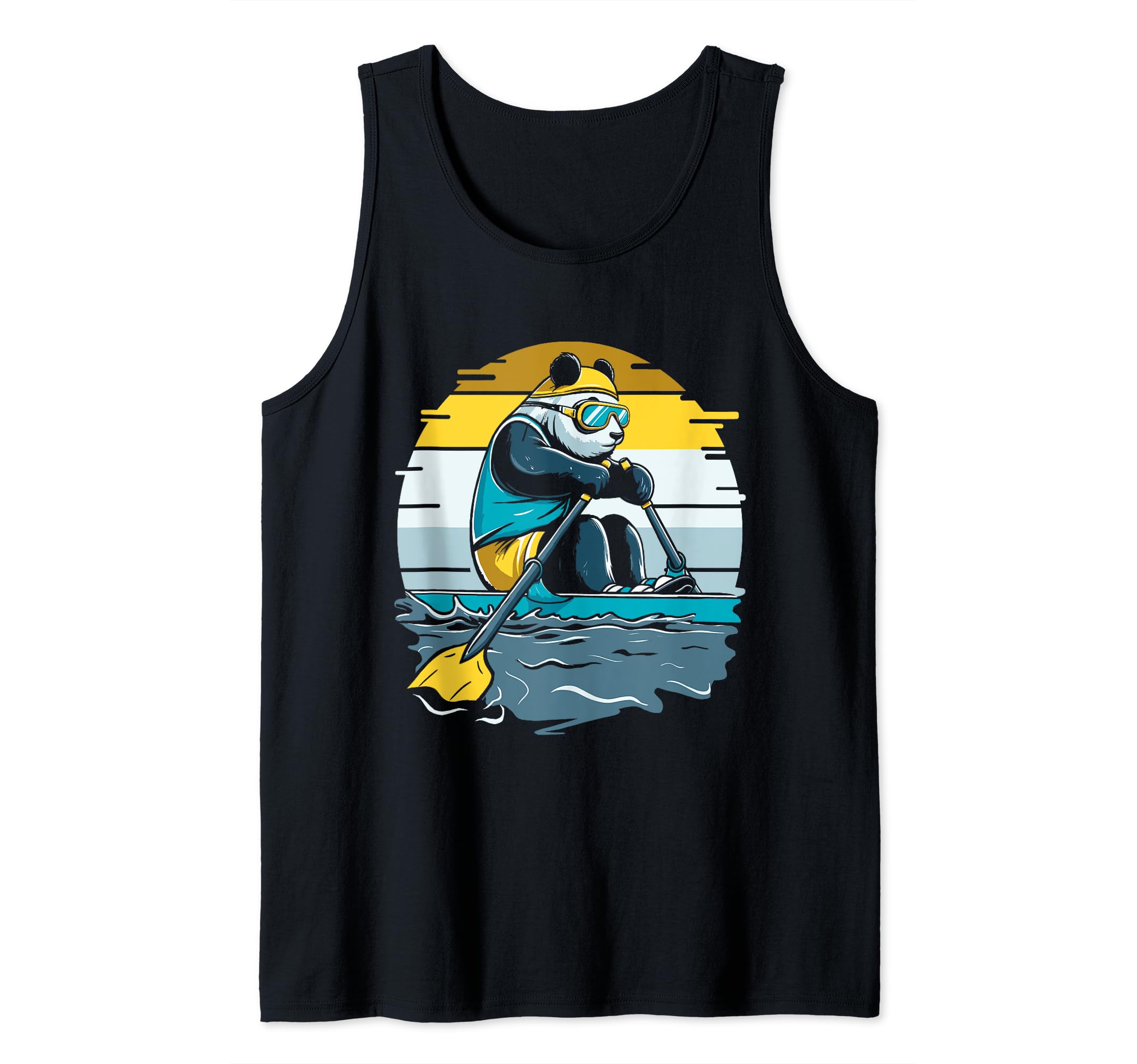 Rowing Sculling Panda Rower Tank Top