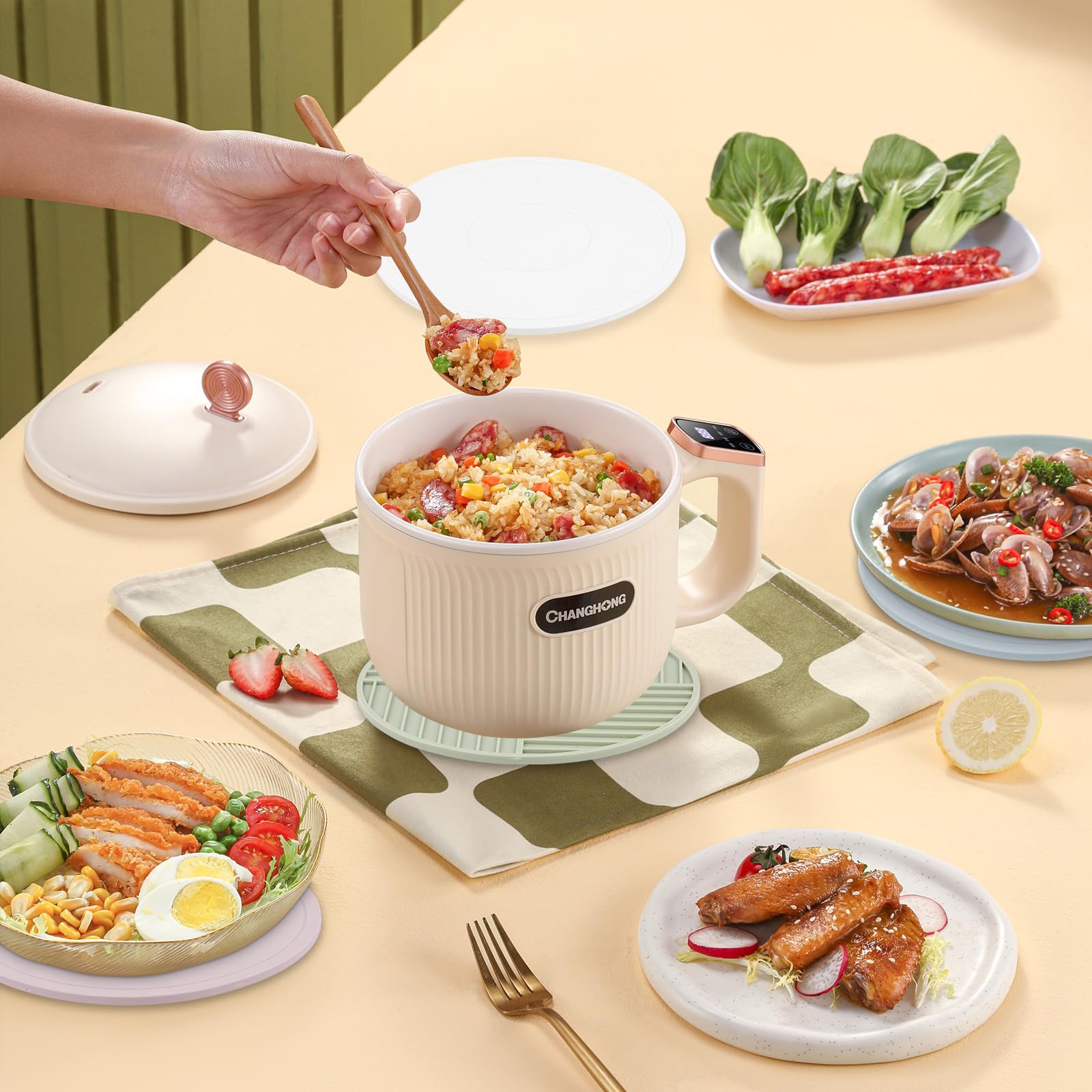 Lot de 4 Tapis de Dessous de Plat en Silicone Tapis,Anti-dérapant Anti-Chaleursupport de Pot, sous-Plats Rond,Tapis de Séchage Polyvalent, Résistant à la Chaleur,pour Cuisine et Salle à Manger