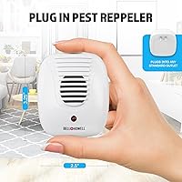 Vista 6 de Bell+Howell Repelente ultrasónico para plagas mejorado 2025 para interiores, 4 unidades, kit de repelente de ratones para el hogar, control