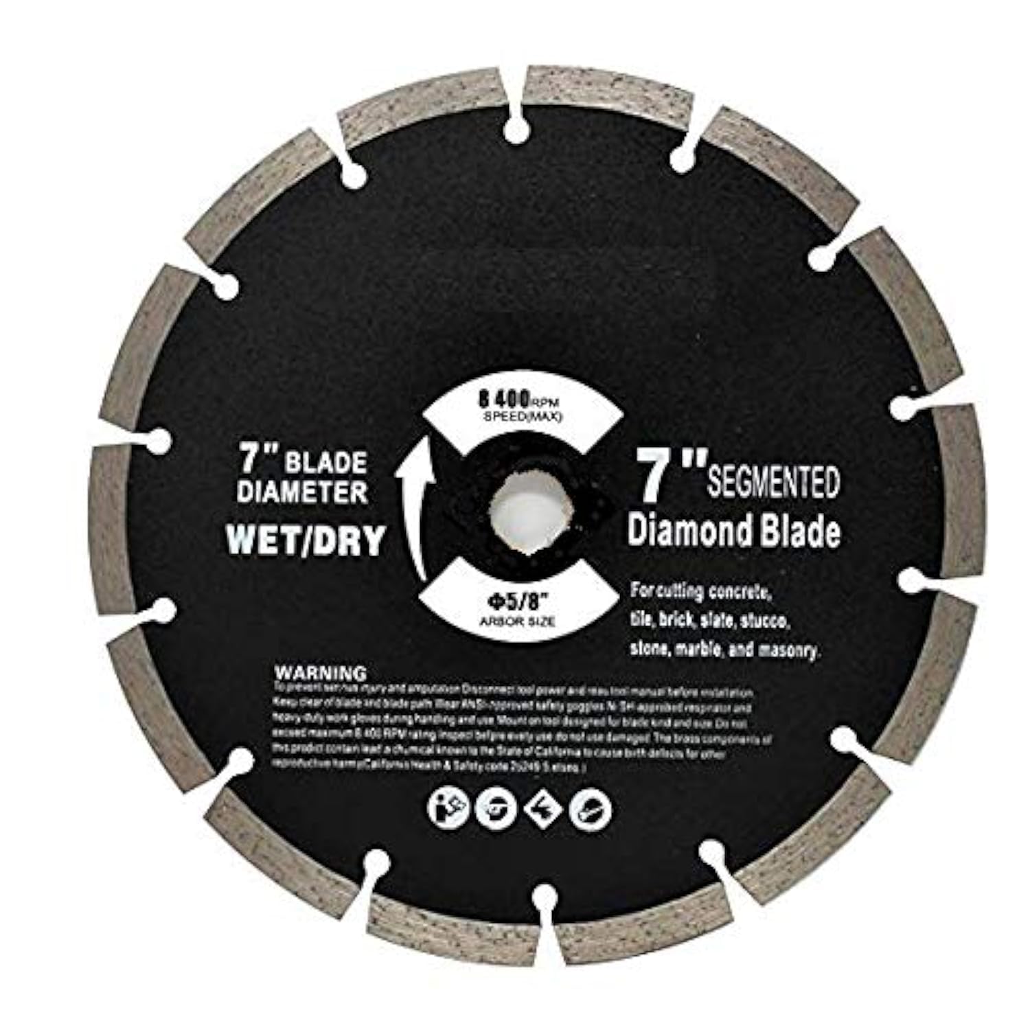 Sandcastle Yorker 7" 180MM Diamond Saw Blade Marble Stone Cutting Blade Angle Grinding Cutting Machine for Concrete Marble Masonry Tile 7 INCH 14 Cut