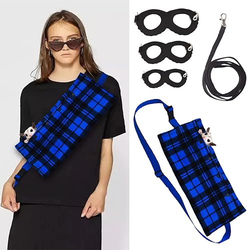 Miniatura 1 de Bolsa de transporte Sugar Glider  Bolsa de transporte de animales pequeños con juego de arnés para unión de arnés para mascotas de reptiles,