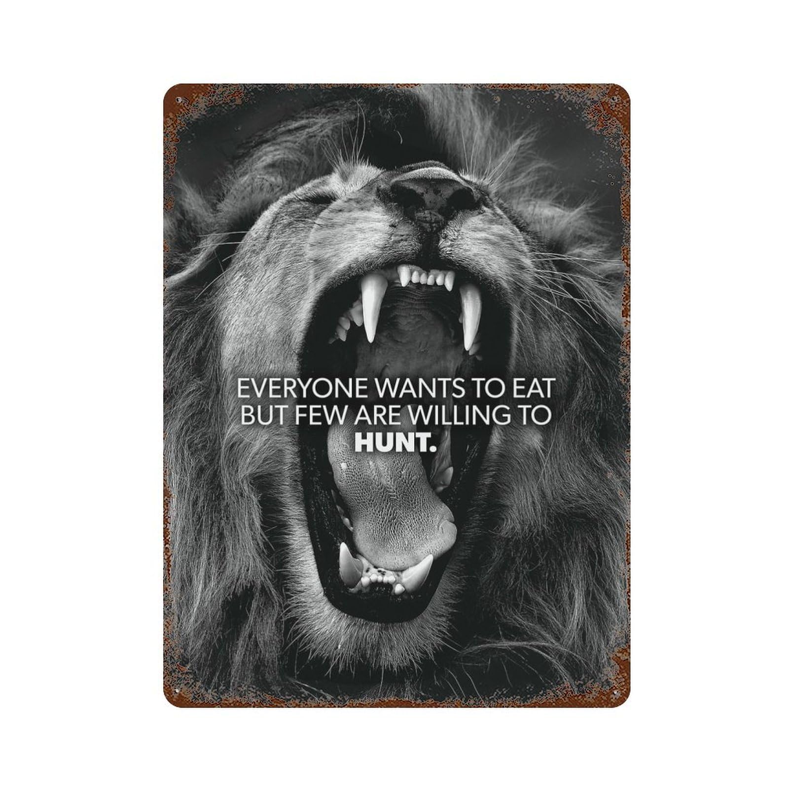 Few Are Willing To Hunt Retro Metal Sign 15.7"x11.8", Decorative Metal Wall Art for Basement, Hobby Room And Garage Decor