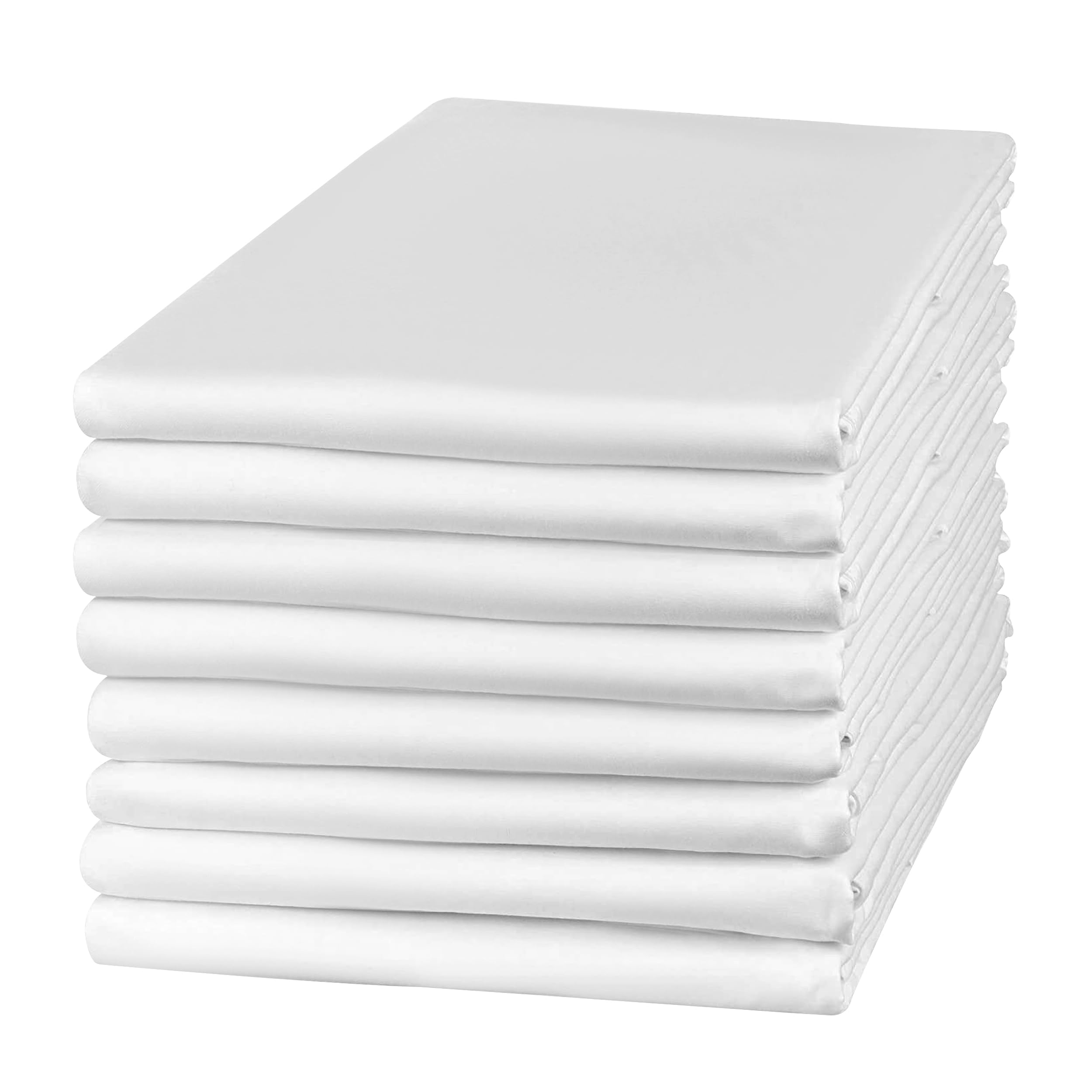 Hafaa 8 Pack 100% Brushed Microfiber Plain Pillowcases, Super Soft and Cozy, Wrinkle, Fade, Stain Resistant with Envelope Closure Bed Pillow Cases, 50x75 cm, — image 1
