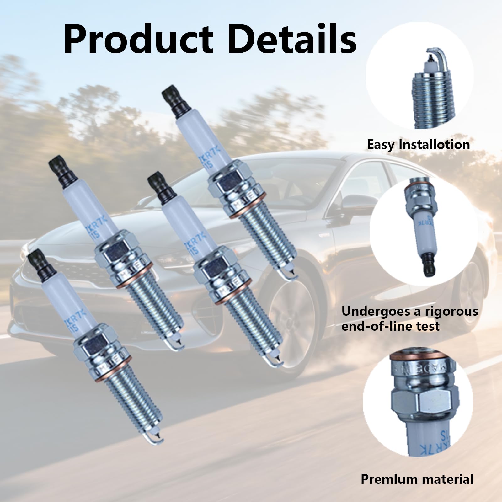 Genuine⭐ Spark Plug 6PCS 1887711075 for Kia Carnival