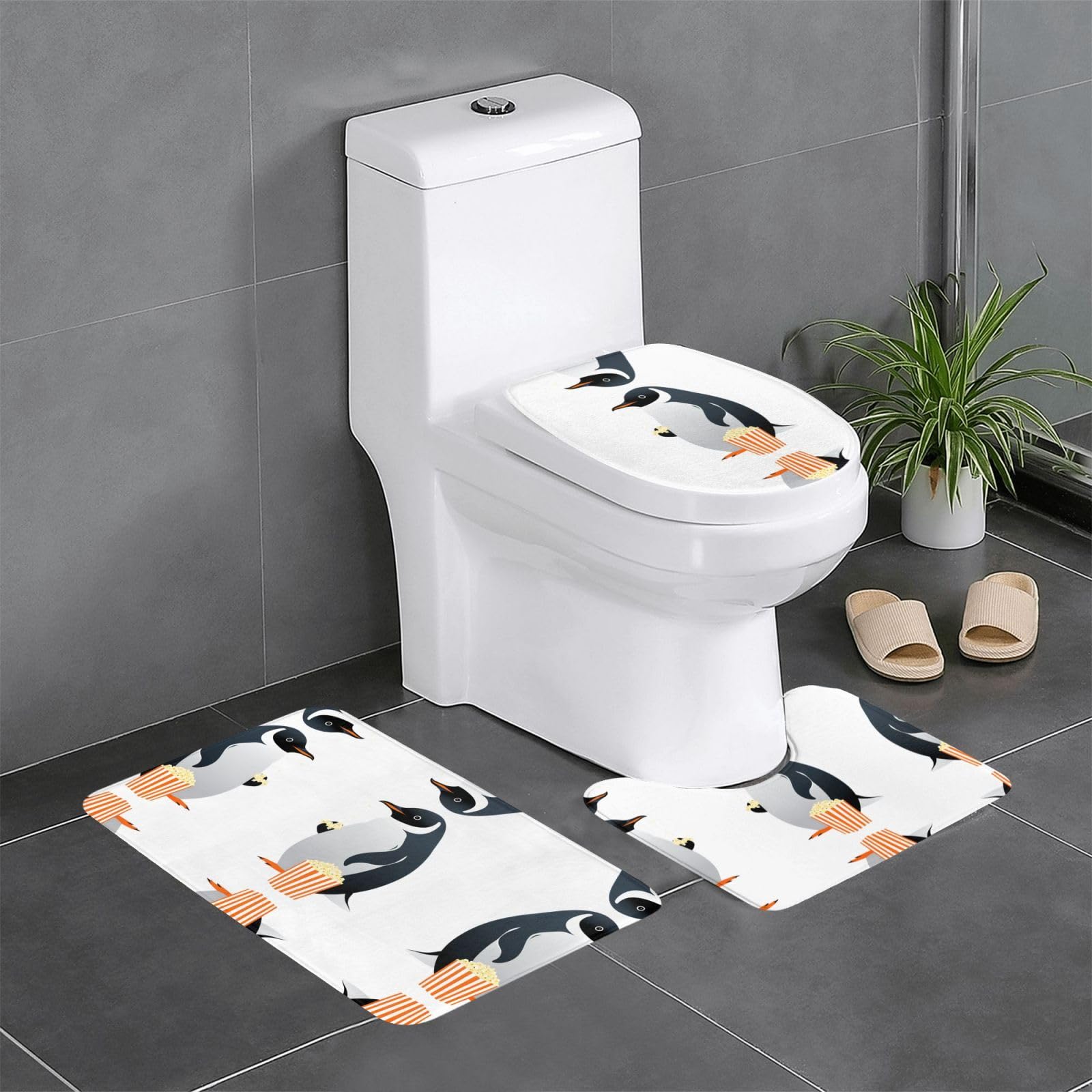 Alfombras de baño de pingüino para llenar de ternura tu hogar