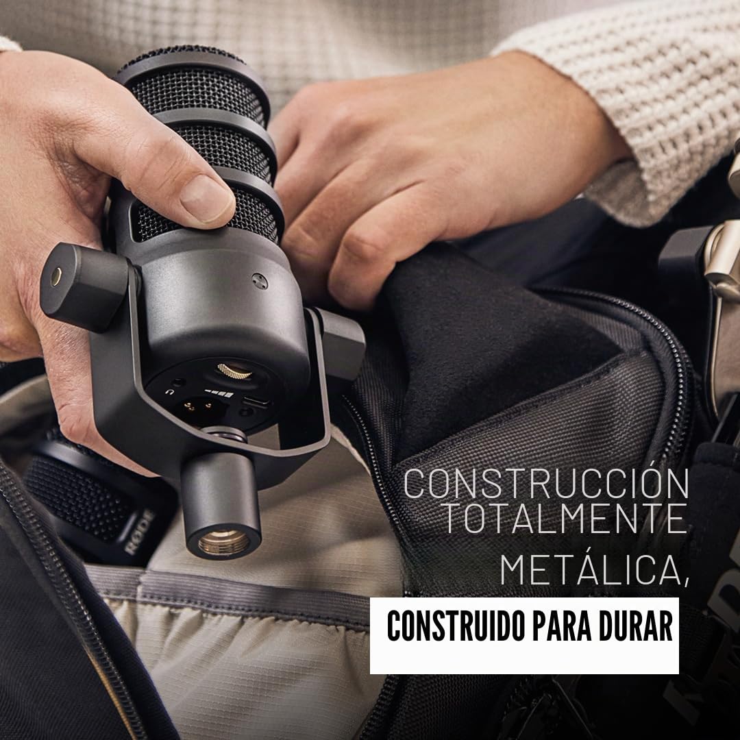 RØDE PodMic USB Micrófono dinámico de transmisión versátil con conectividad XLR para podcasting, Juegos y creación de música y de Contenido & PSA1 Brazo de Estudio Profesional
