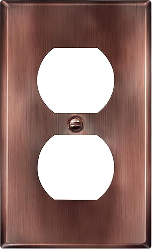 ENERLITES Placa de pared de metal para receptáculo dúplex, tapa de salida de acero inoxidable, resistente a la corrosión, tamaño estándar de 1 disponible en Yaxa Costa Rica