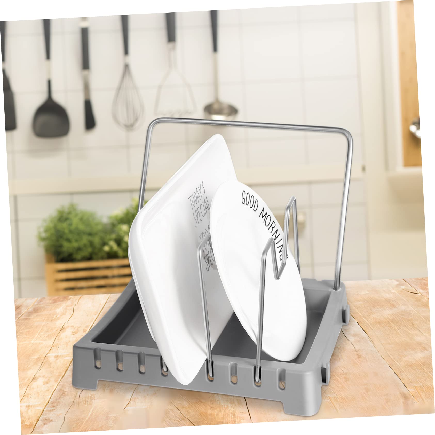 TOPBATHY Porta Coperchi Pentole 2 Pezzi Abs Design a Divisori