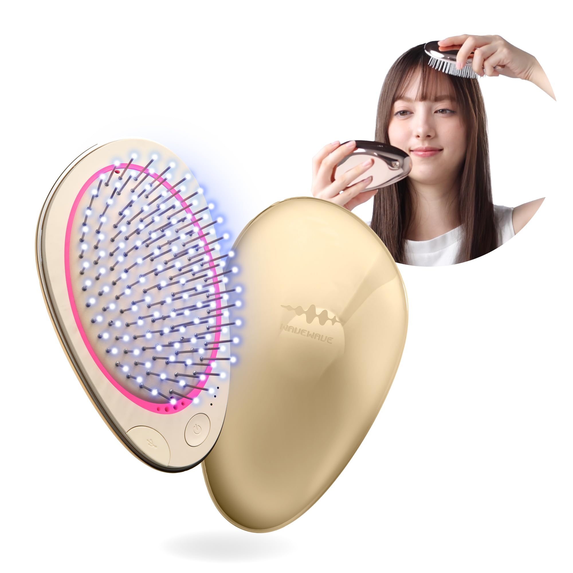 emsヘアブラシ 楽天市場】美的GRAND掲載 EMS ヘアブラシ ヘアーブラシ くし