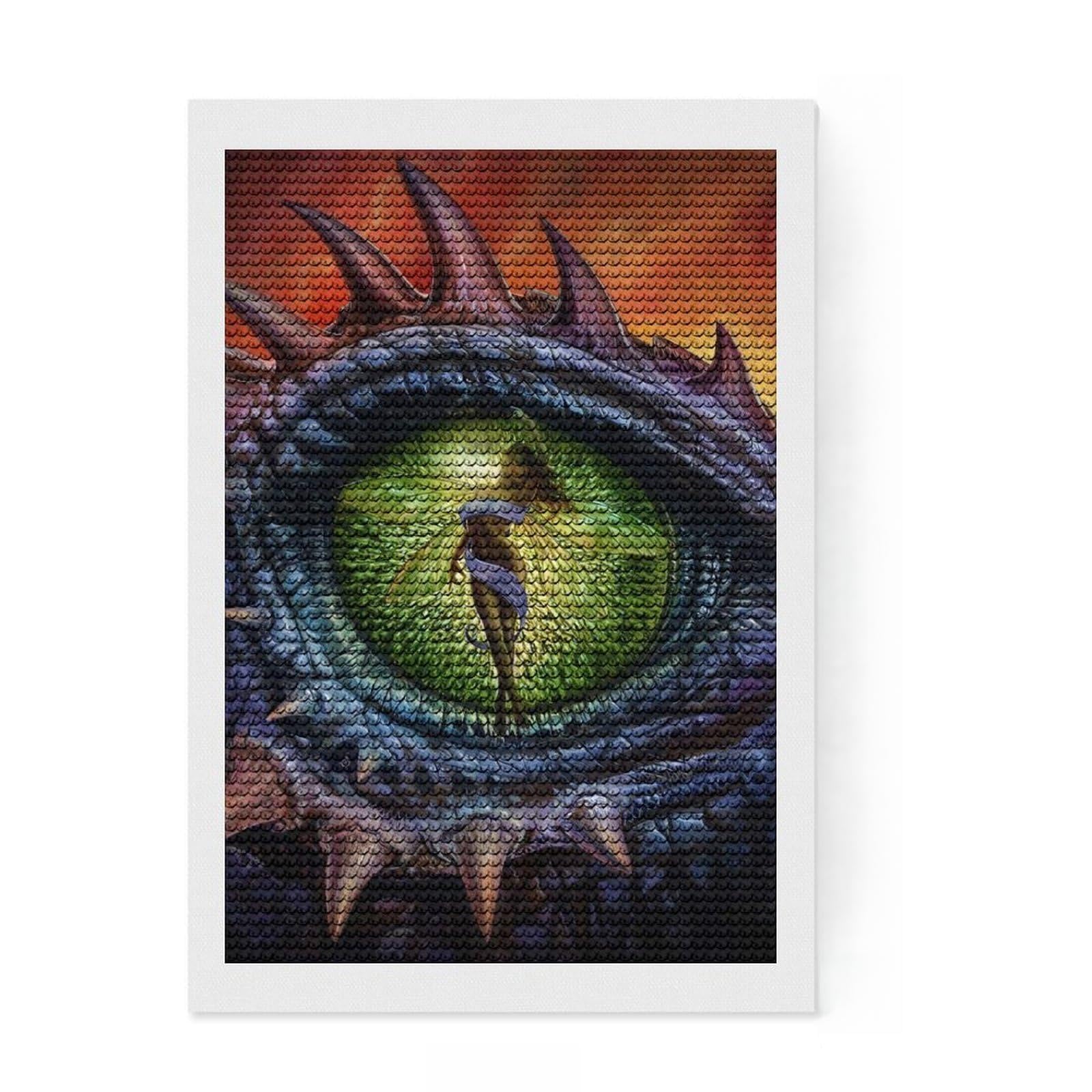 Junmoney Behold The Basilisk Round Drill Diamond Painting 8"x12", Fun Craft Experience, Modern Decor, for Craft Lovers, Holiday Gift Idea