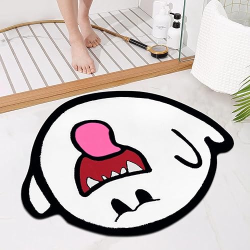 Miniatura 2 de Alfombra de baño de Halloween para baño, fantasma de Halloween, absorbente y antideslizante, bonita alfombra de ducha, lavable y suave para