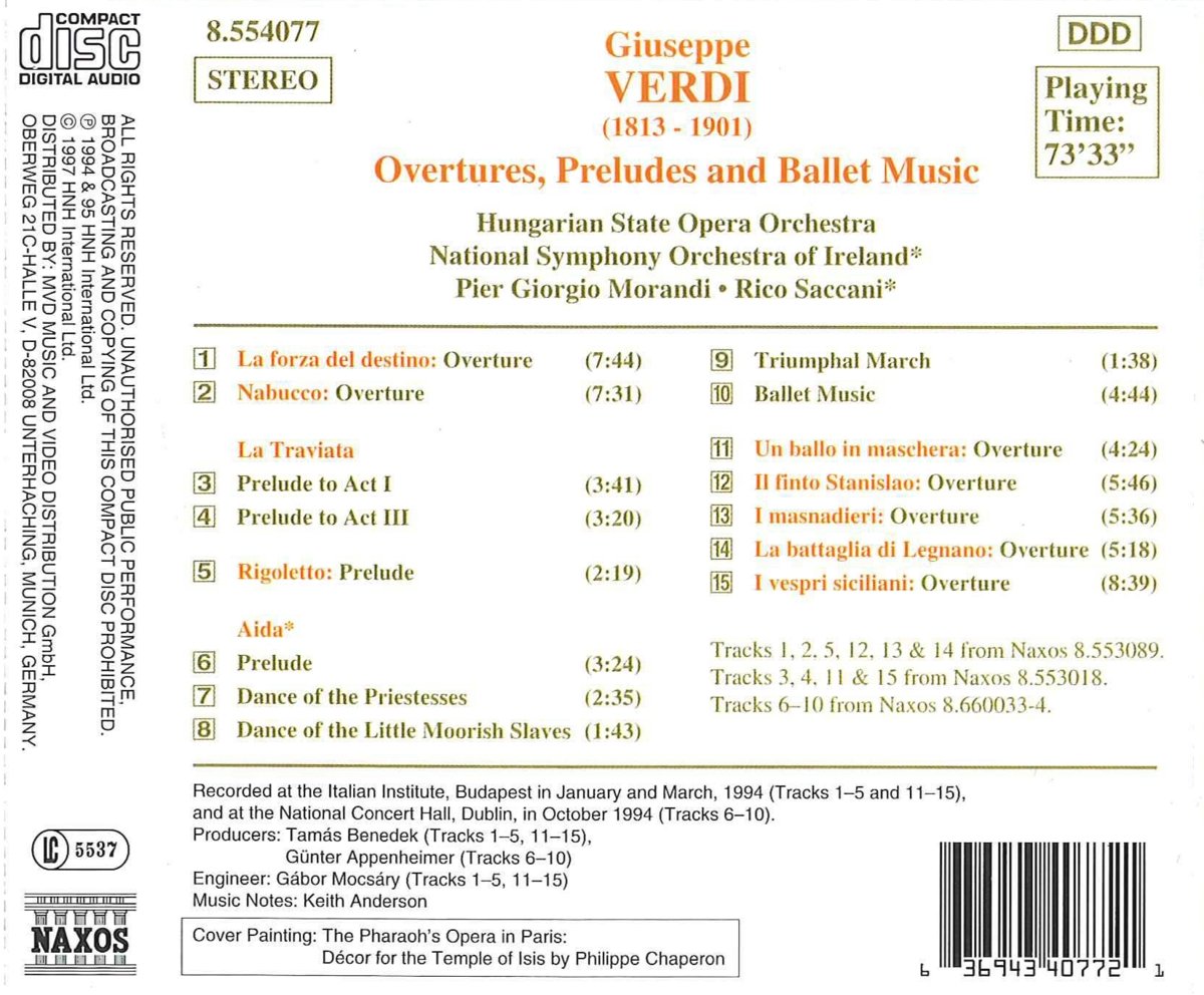 Ouvertures, Préludes et musique de ballet
