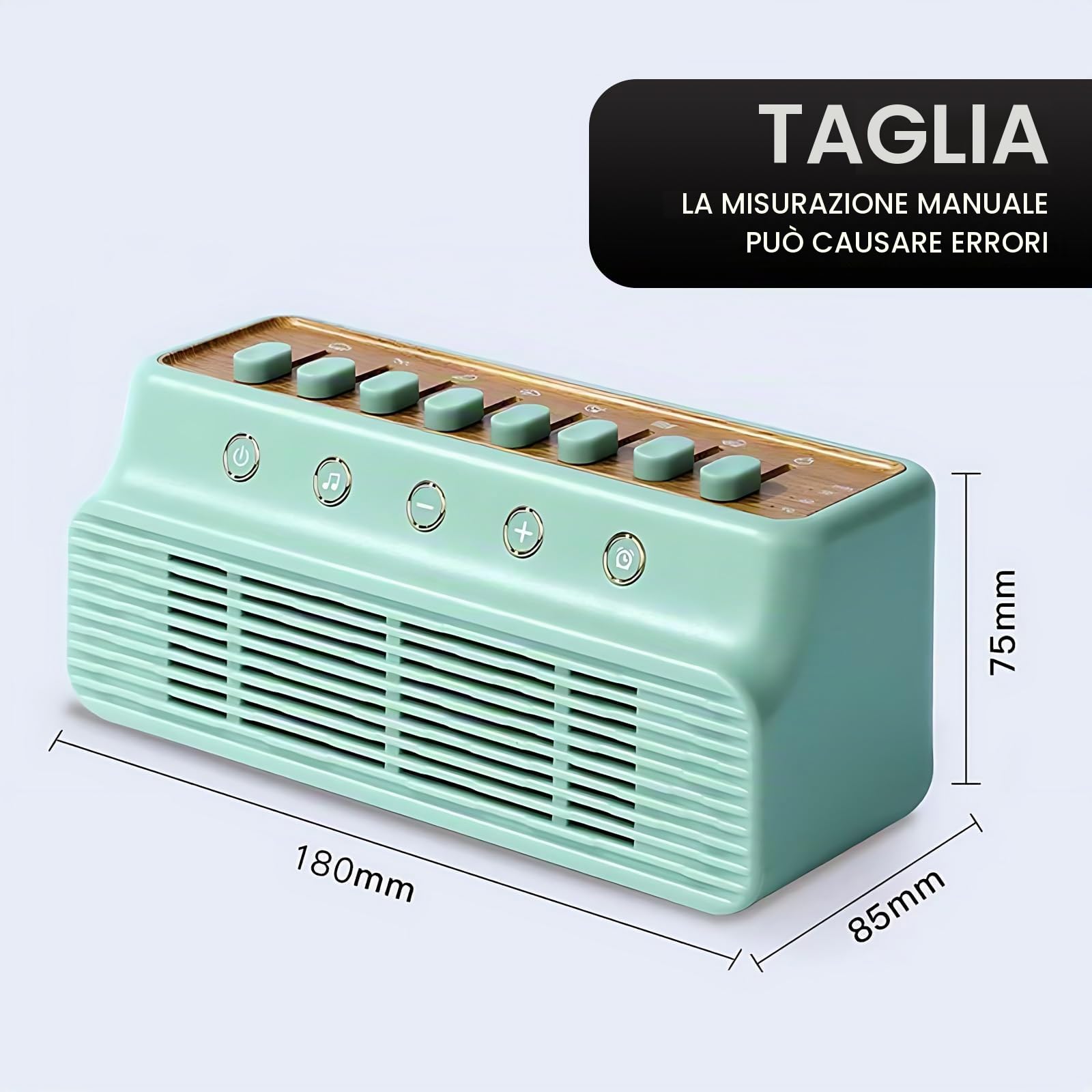 Macchina Per Rumore Bianco, 8 Opzioni Di Mixer Di Suoni Della Natura, Altoparlante Bluetooth, Temporizzazione A Tre Velocità, Per Dormire, Casa, Ufficio, Viaggi, Relax, Green
