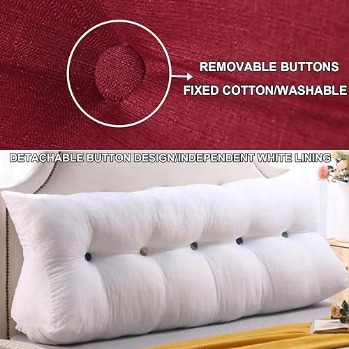 Miniatura 9 de Almohadas triangulares para cabecero con respaldo de cuña para adultos, para sentarse en la cama, almohada de lectura, almohada grande para el día