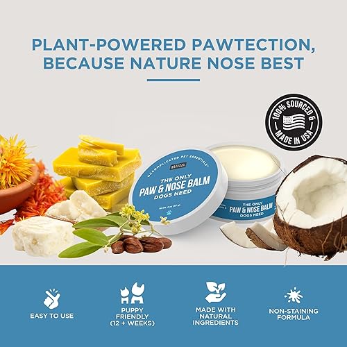 Miniatura 4 de Natural Rapport Cera para patas de perro, el único bálsamo para patas y nariz que los perros necesitan - Bálsamo hidratante protege y cura la piel