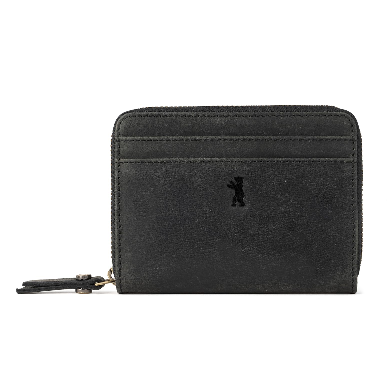 Berliner Bags Portefeuille vintage ELSA - Petit portefeuille pour femme - En cuir - Avec protection RFID certifiée TÜV - Avec boîte cadeau - Gris foncé