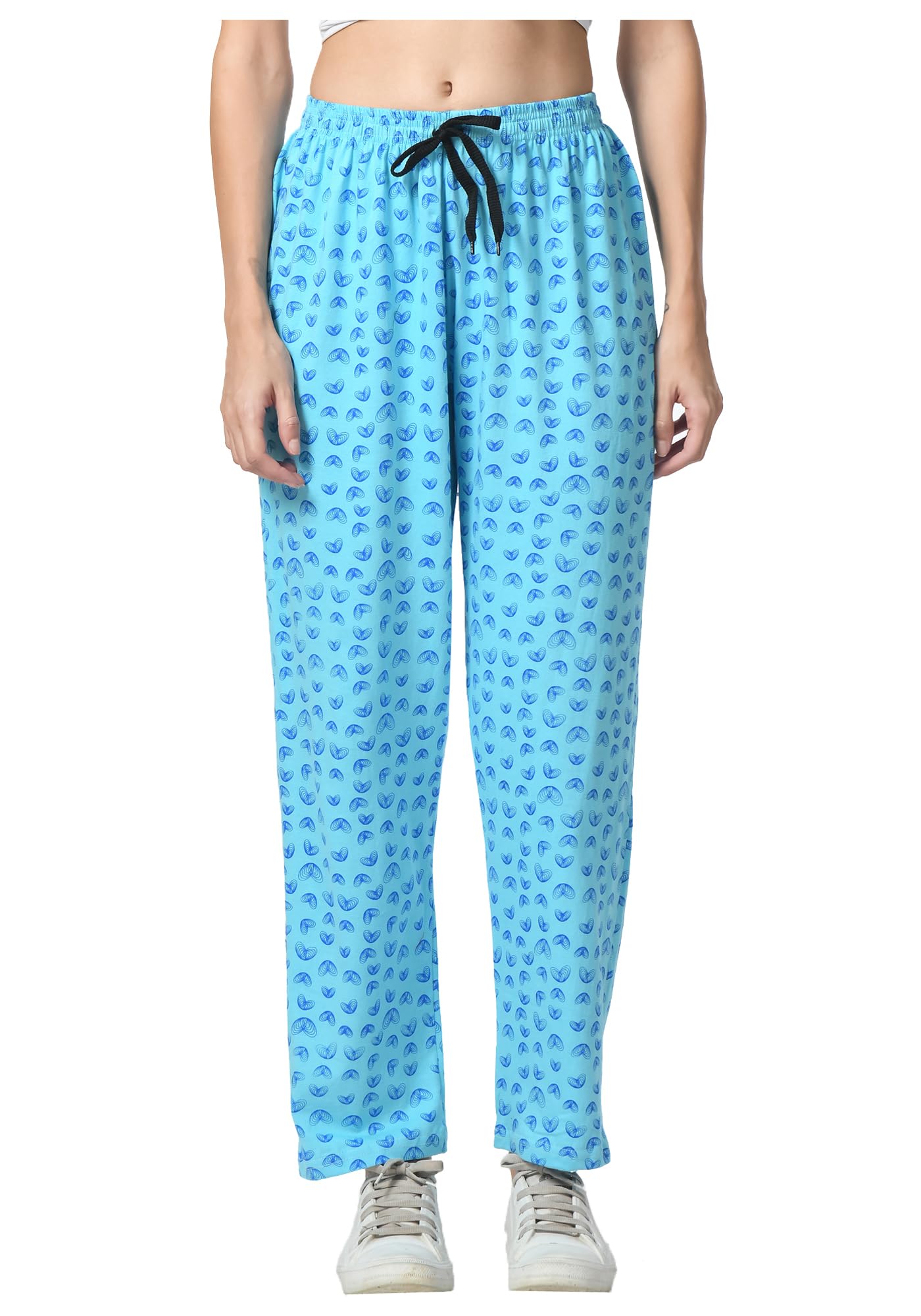 Women Cotton Printed Lower Pyjamas (Pack of 1) Blue-picture-16